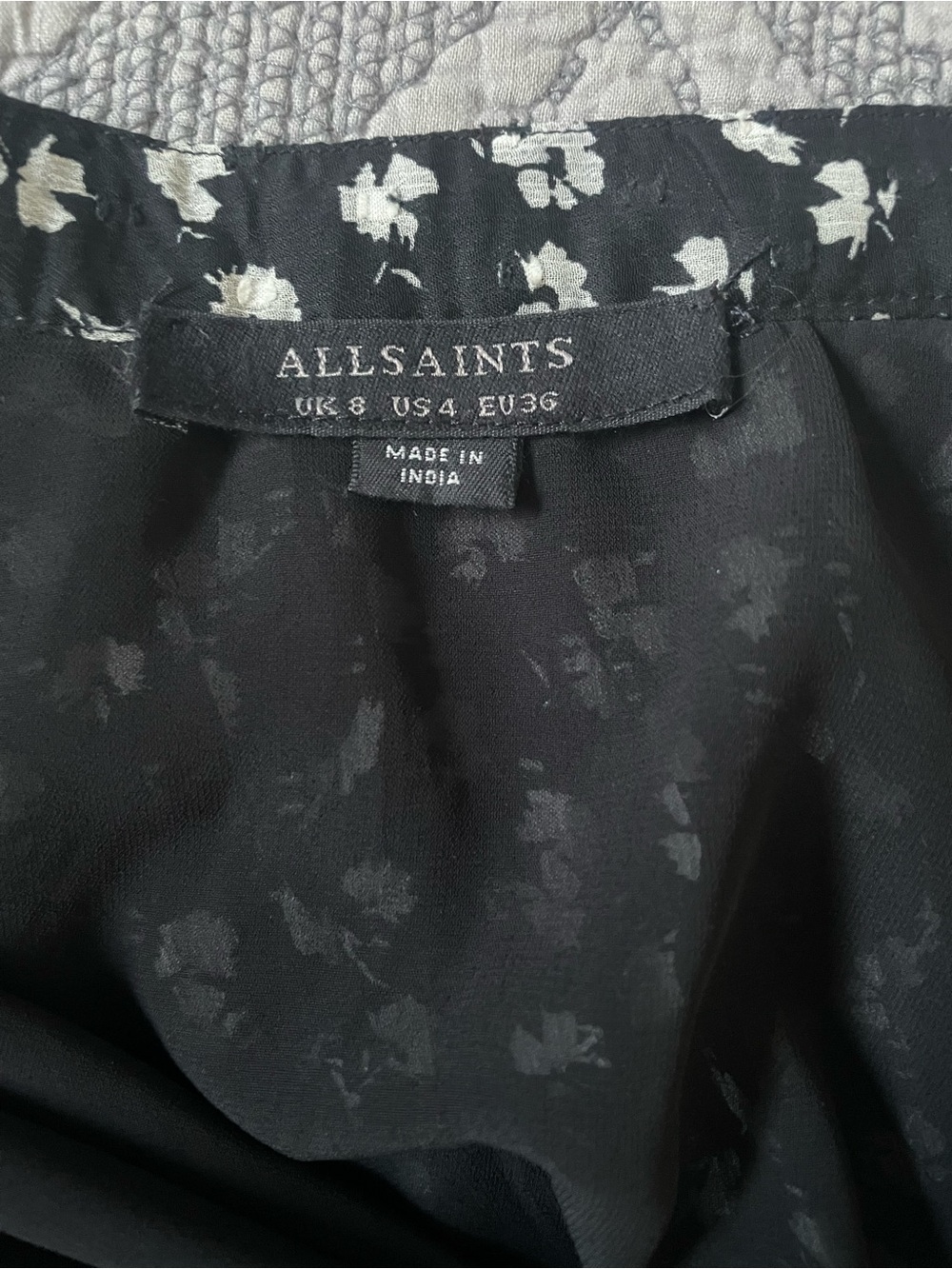 All Saints Asymmetrical Floral Skirt - Picture 6 of 7